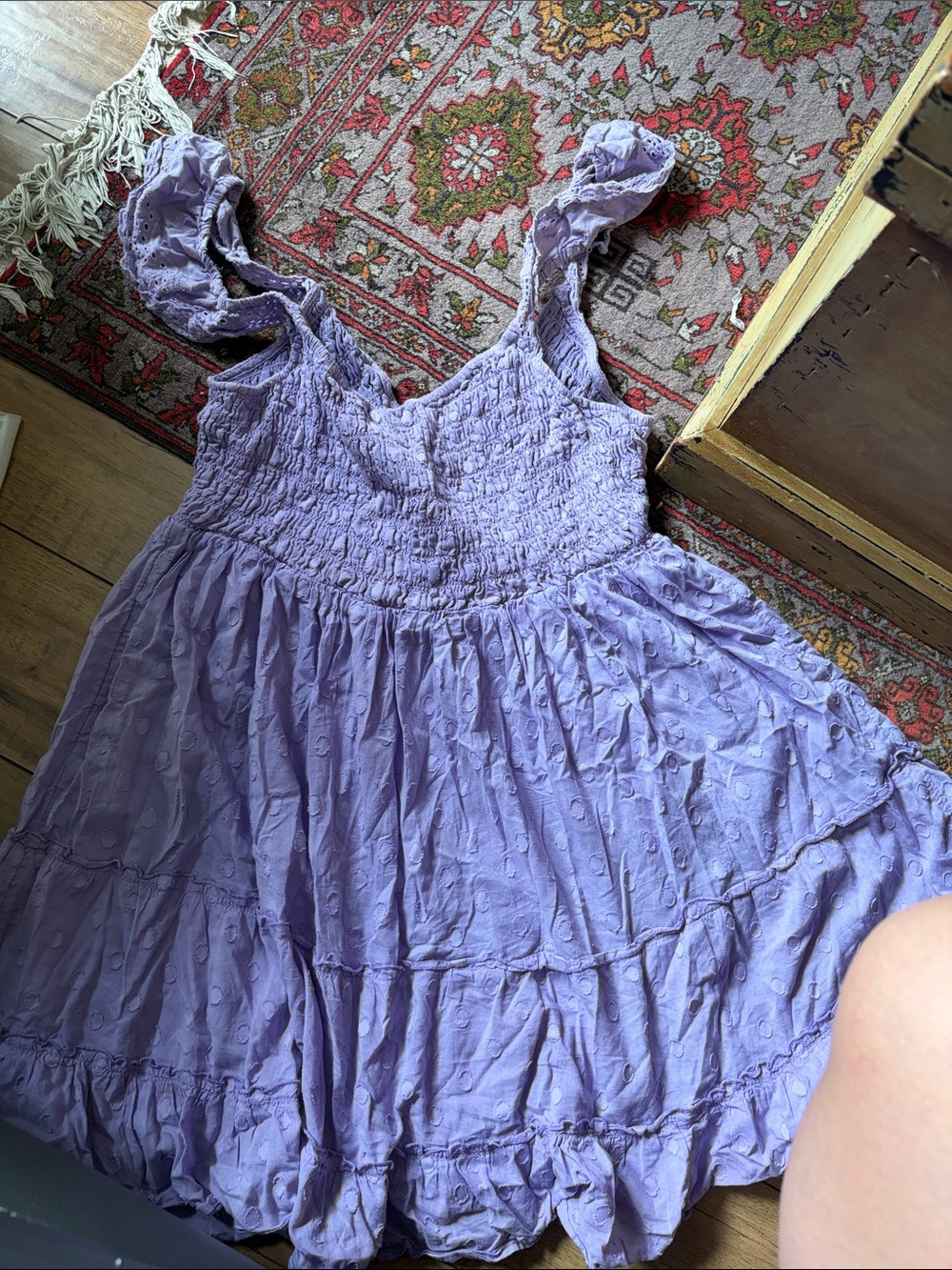 Urban Outfitters Lilac Eyelet Smocked Sundress - Picture 3 of 3